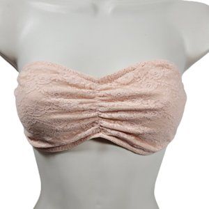 PINK Lace Bandeau Victoria's Secret Women's Size Medium Blush Pink